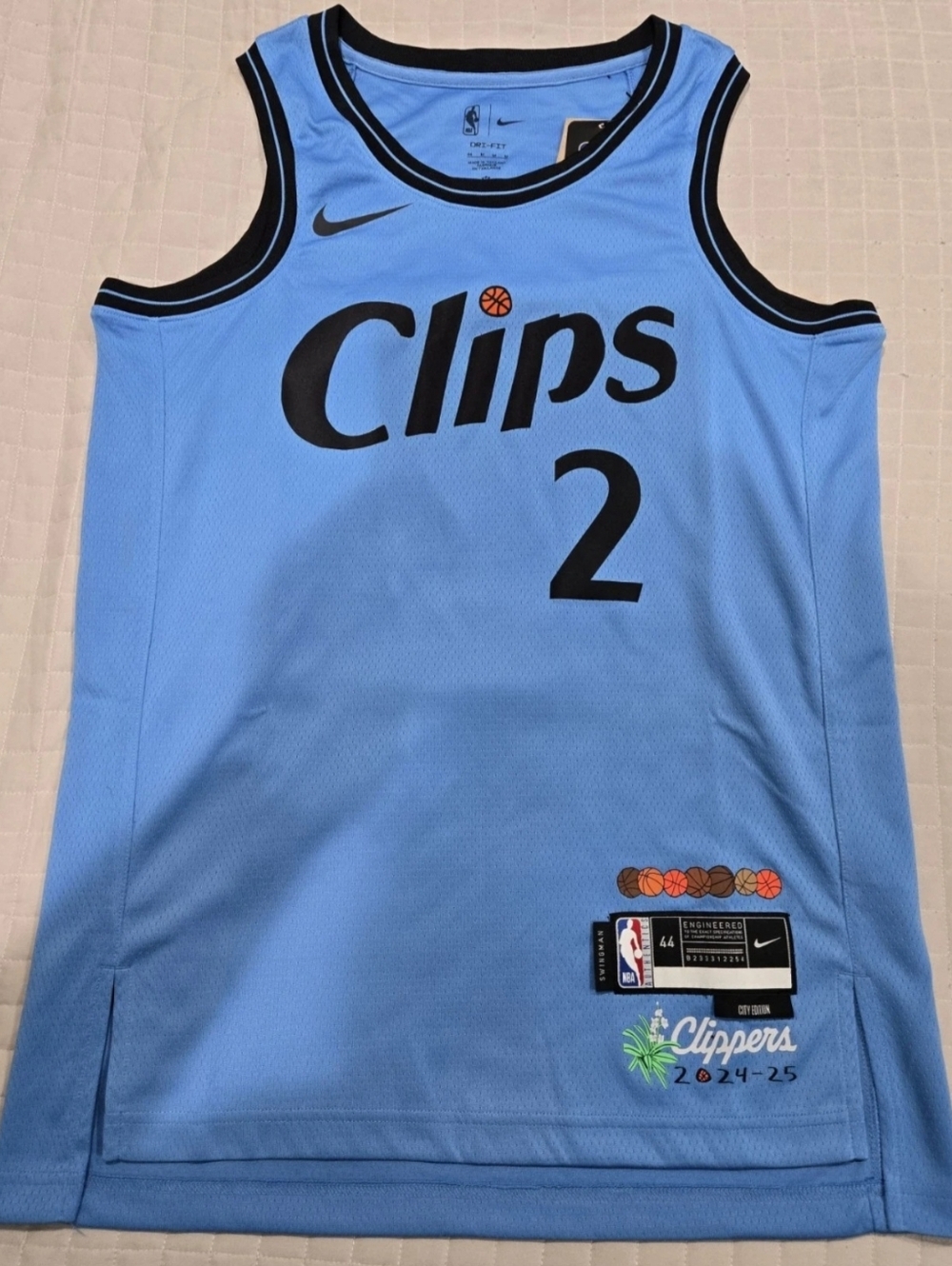 Nike Los Angeles Clippers Kawhi Leonard City Edition Jersey Men's Size 44 Medium